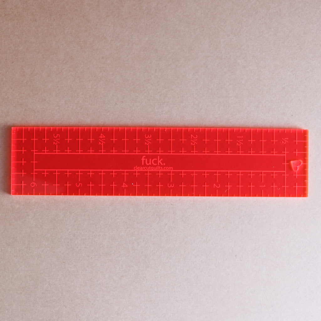 (NSFW) f**k 1 1/2" x 6 1/2" ruler