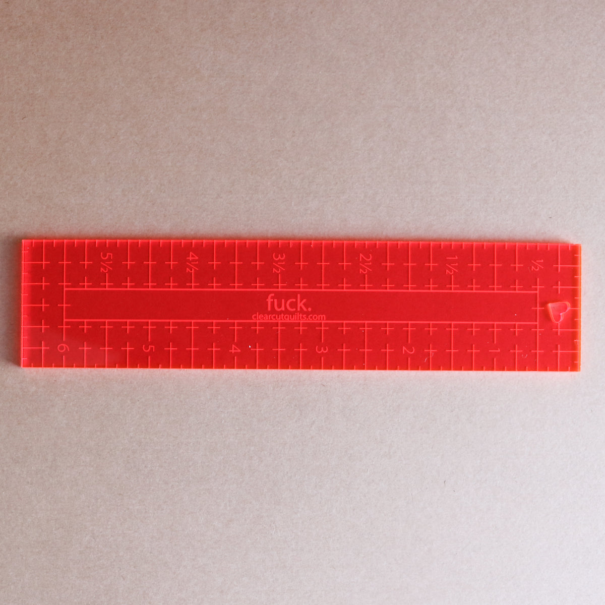 (NSFW) f**k 1 1/2" x 6 1/2" ruler