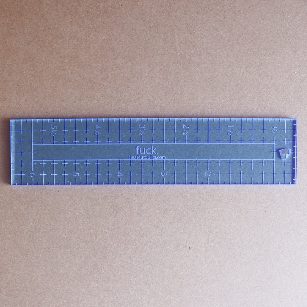 (NSFW) f**k 1 1/2" x 6 1/2" ruler
