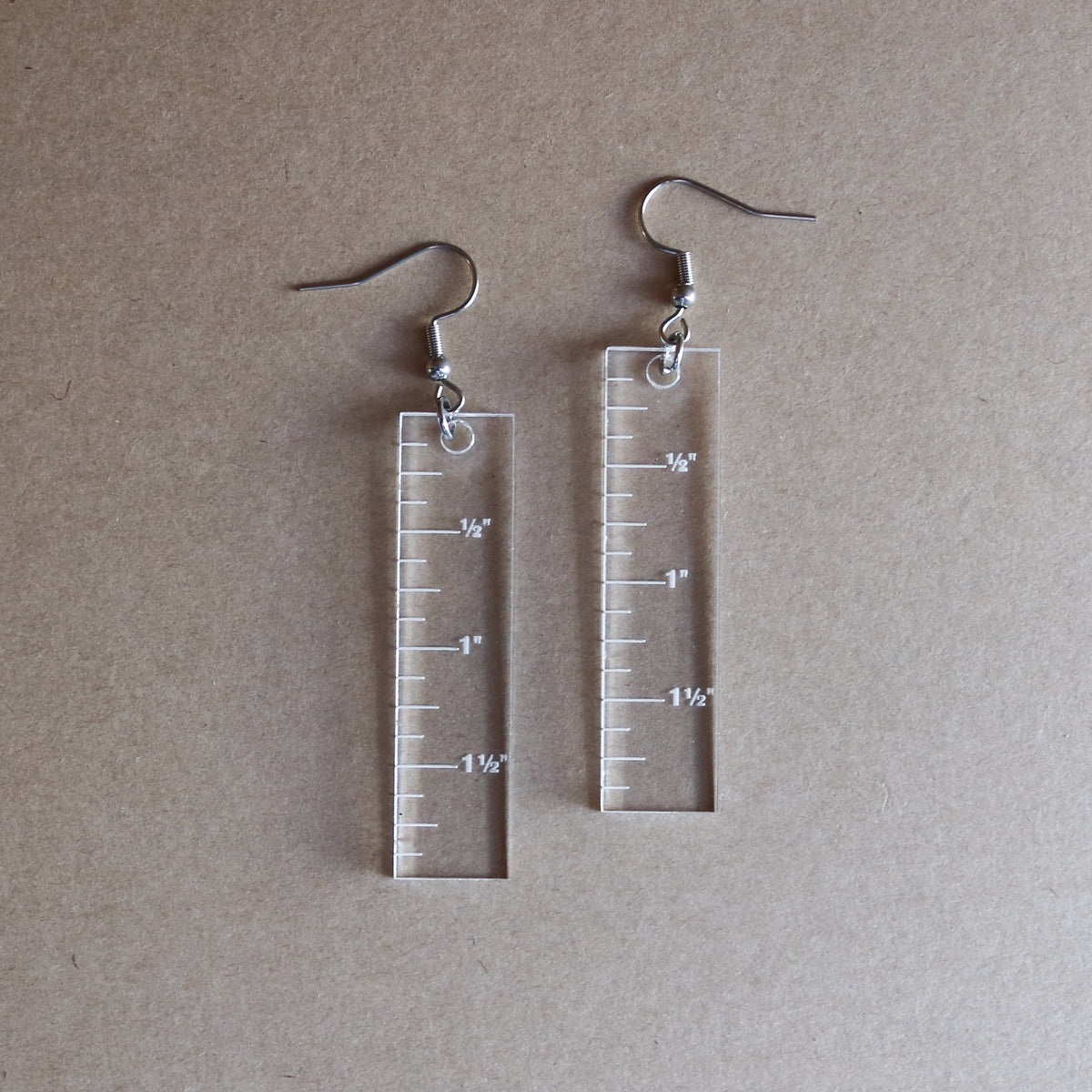 Mini Ruler Earrings - Measure Bling