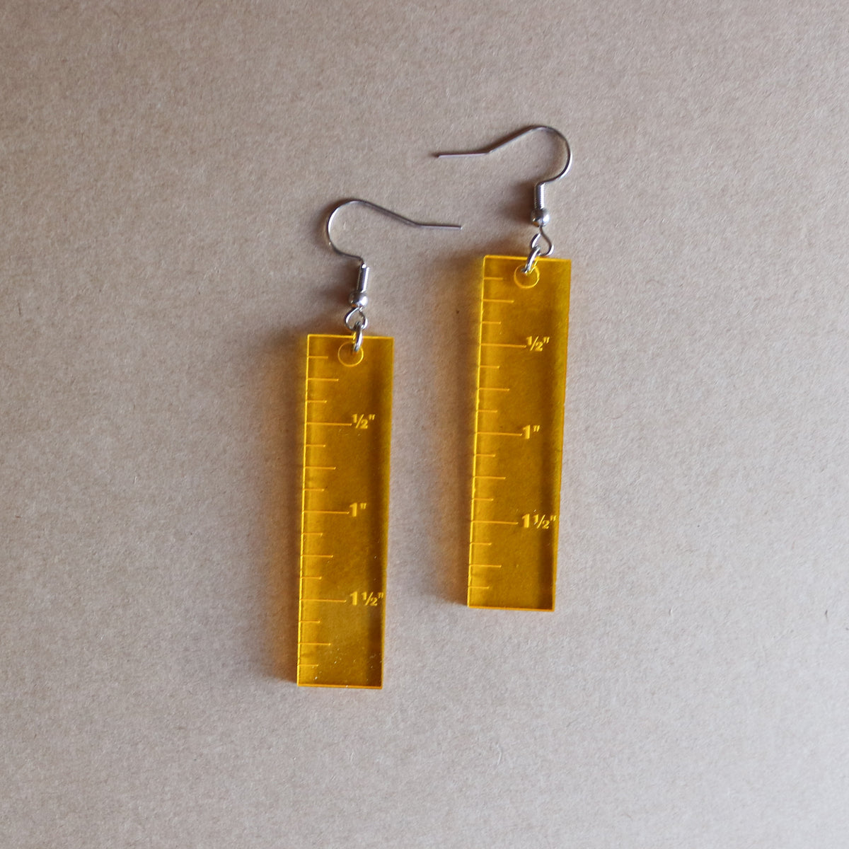 Mini Ruler Earrings - Measure Bling