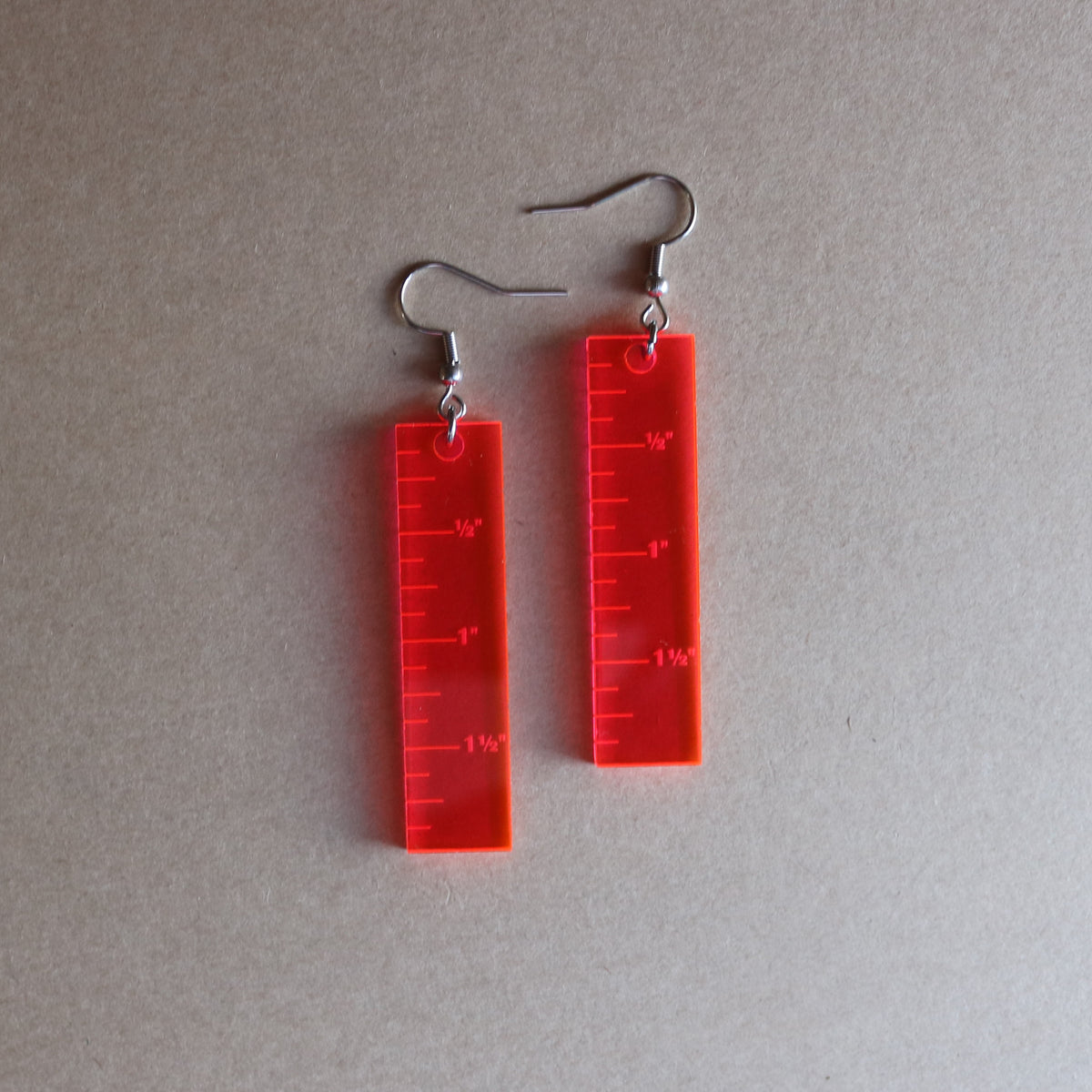 Mini Ruler Earrings - Measure Bling
