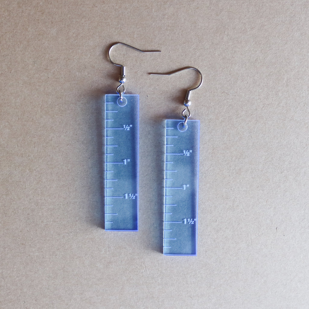 Mini Ruler Earrings - Measure Bling