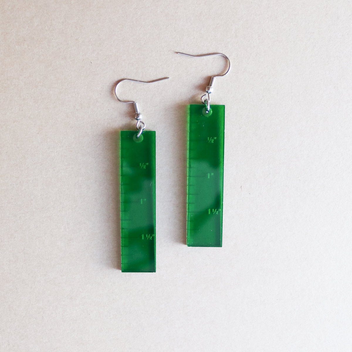Mini Ruler Earrings - Measure Bling