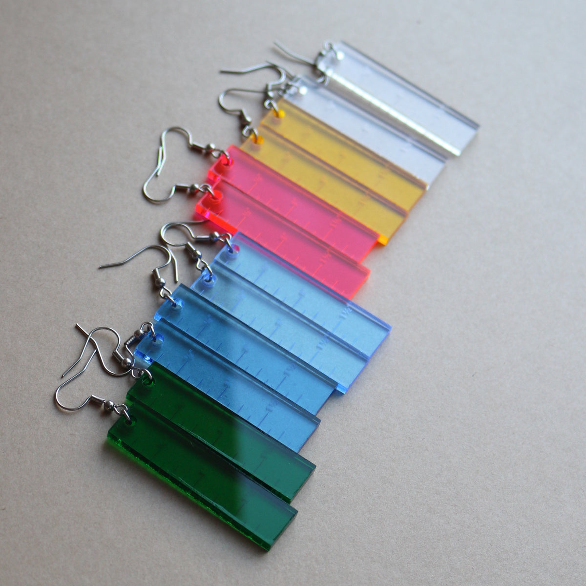 Mini Ruler Earrings - Measure Bling